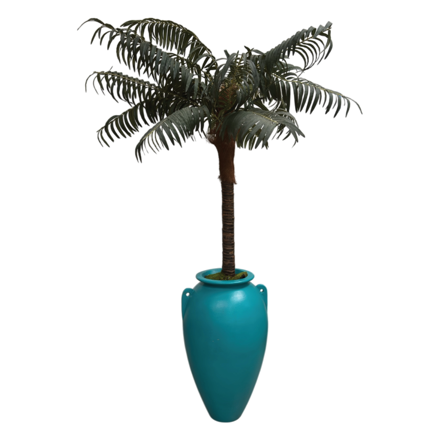 Bodenvase Amphore mit Kunstpalme